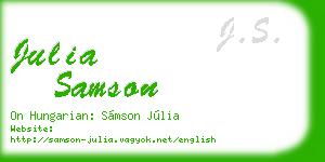 julia samson business card